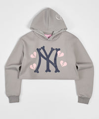 Thumbnail for Women Ny Cropped Hoodie
