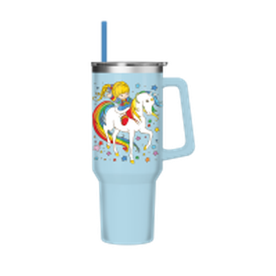 Rainbow Brite RB Starlite Twink Stars  40oz Stainless Steel Tumbler w Handle – 12 pc ppk ($13.75 each)
