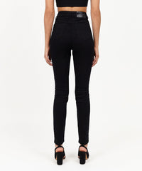 Thumbnail for Isabella Women's High-Waist Super Skinny Jeans - Black