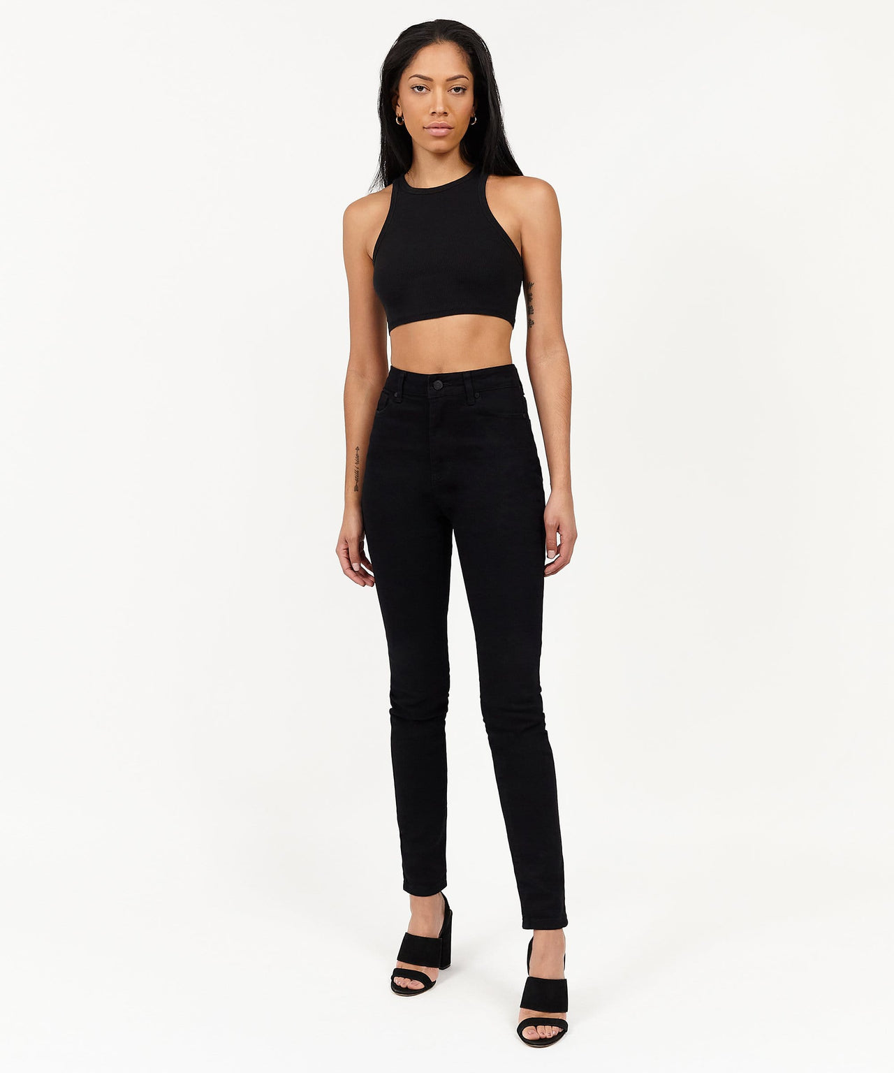 Isabella Women's High-Waist Super Skinny Jeans - Black