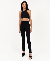 Thumbnail for Isabella Women's High-Waist Super Skinny Jeans - Black