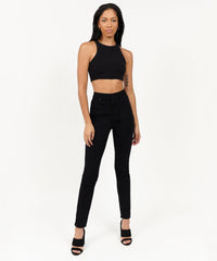 Thumbnail for Isabella Women's High-Waist Super Skinny Jeans - Black