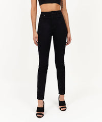 Thumbnail for Isabella Women's High-Waist Super Skinny Jeans - Black
