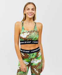 Thumbnail for Jungle Hunt Women's Sports Bra - Multicolor