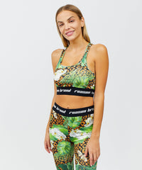 Thumbnail for Jungle Hunt Women's Sports Bra - Multicolor