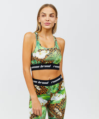 Thumbnail for Jungle Hunt Women's Sports Bra - Multicolor