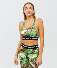 Thumbnail for Jungle Hunt Women's Sports Bra - Multicolor