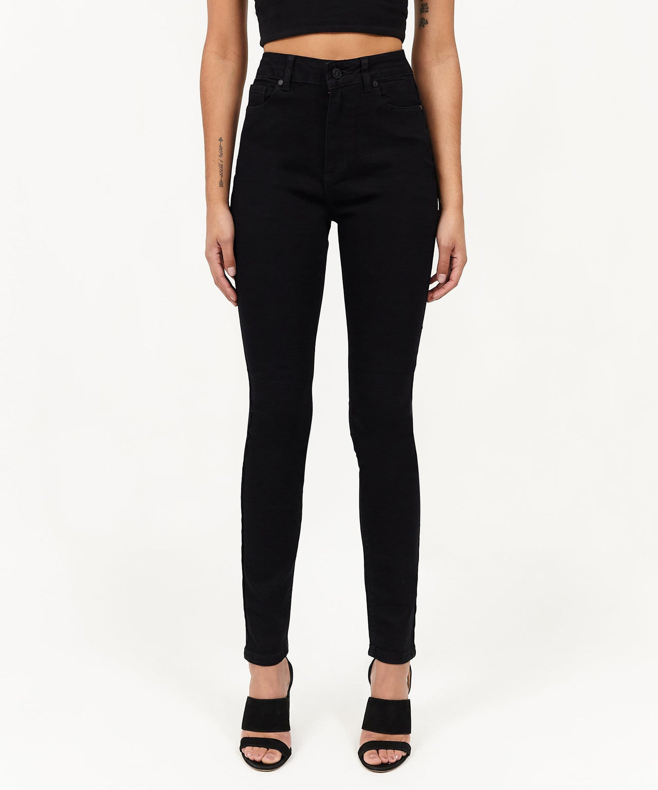 Evelyn Women's High-Waist Super Skinny Jeans - Black