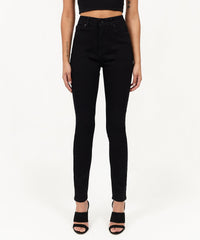 Thumbnail for Evelyn Women's High-Waist Super Skinny Jeans - Black