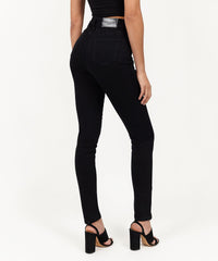 Thumbnail for Evelyn Women's High-Waist Super Skinny Jeans - Black