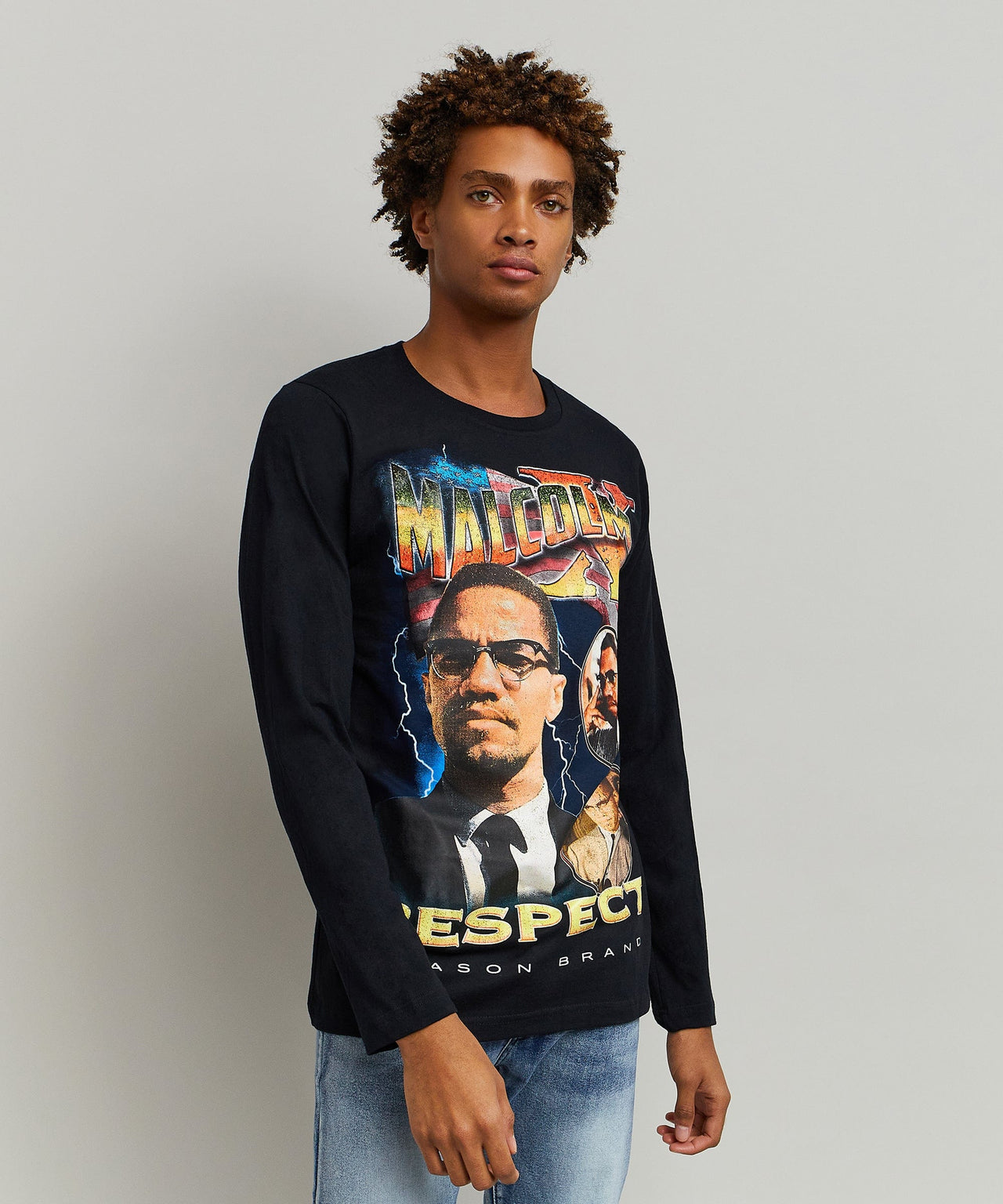 Malcolm X Respect Ls T-Shirt