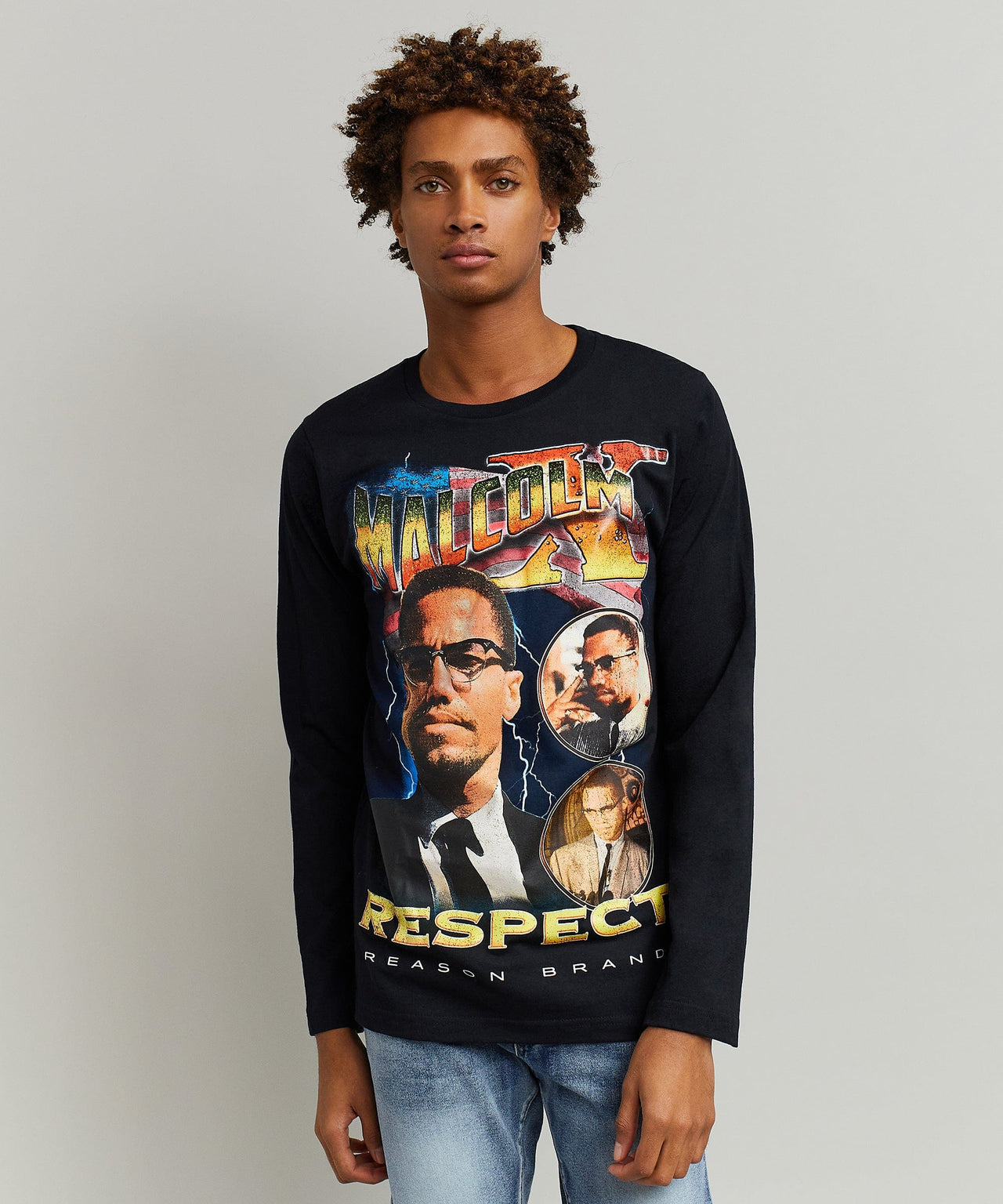 Malcolm X Respect Ls T-Shirt