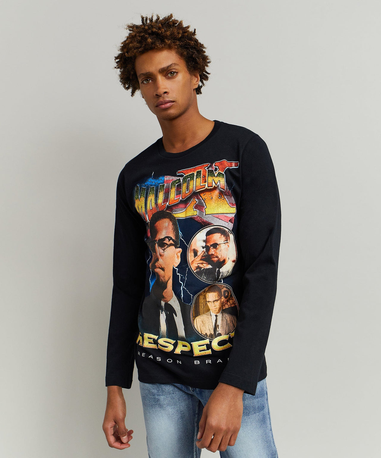 Malcolm X Respect Ls T-Shirt