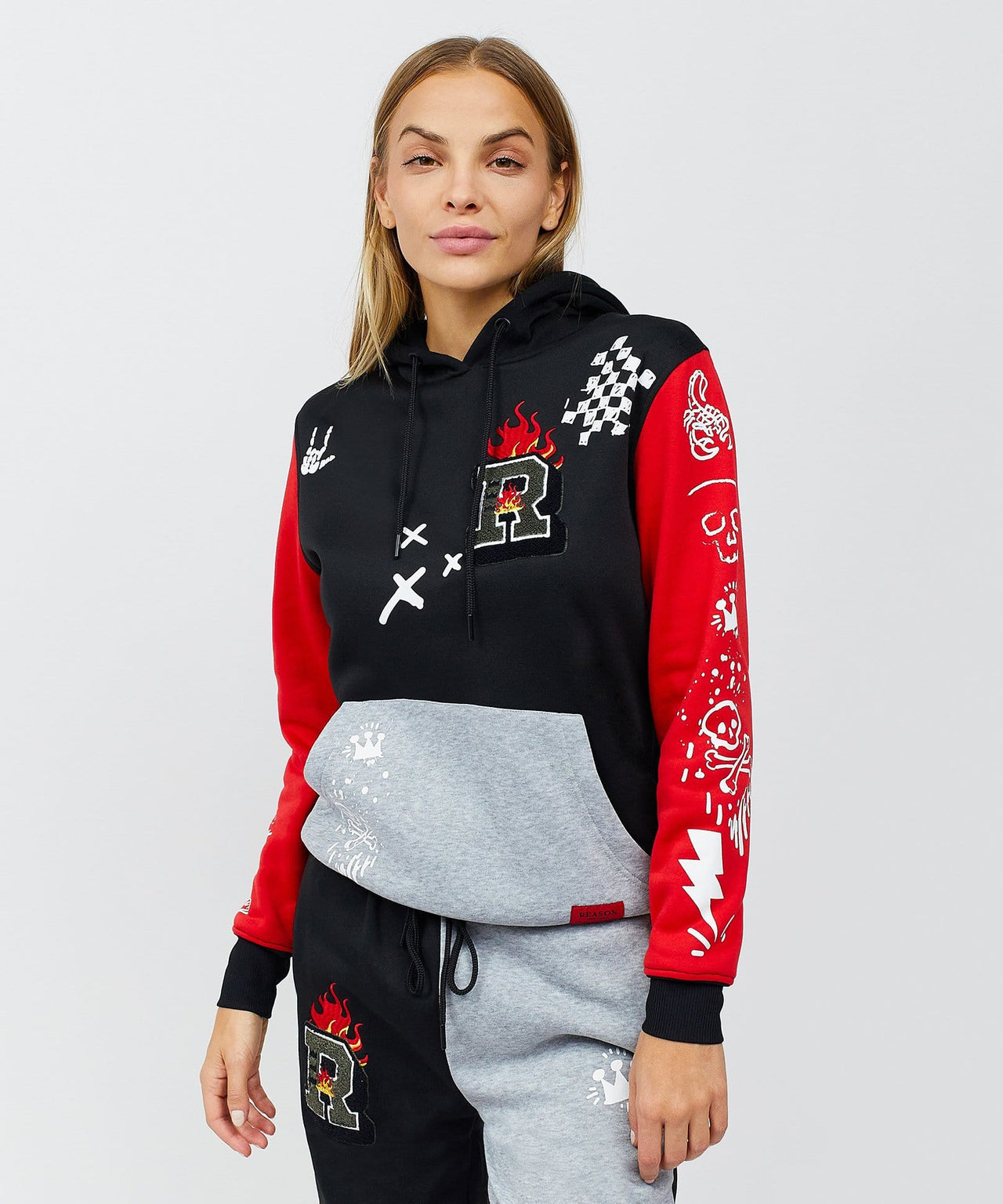 Princeton Women's Graphic Pull-Over Long Sleeve Hoodie - Black