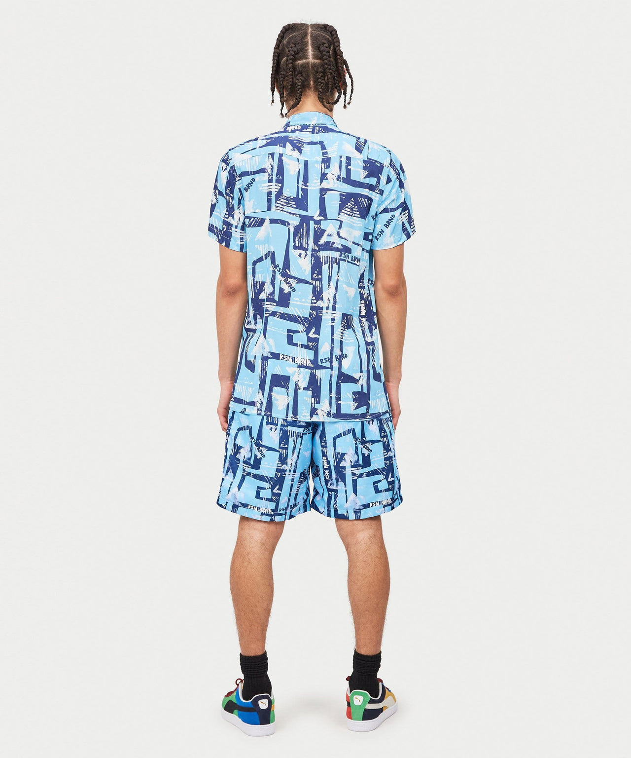 Aqua Shirt Shorts Set