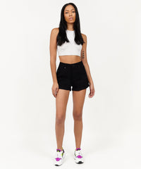Thumbnail for After Hours Women's Distressed Denim Shorts - Black