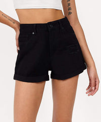 Thumbnail for After Hours Women's Distressed Denim Shorts - Black