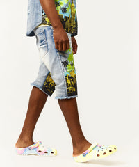 Thumbnail for Wavy Denim Shorts
