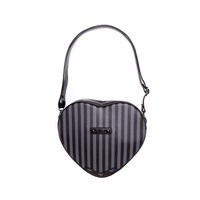 Thumbnail for Pinstripe Heart Shoulder Bag