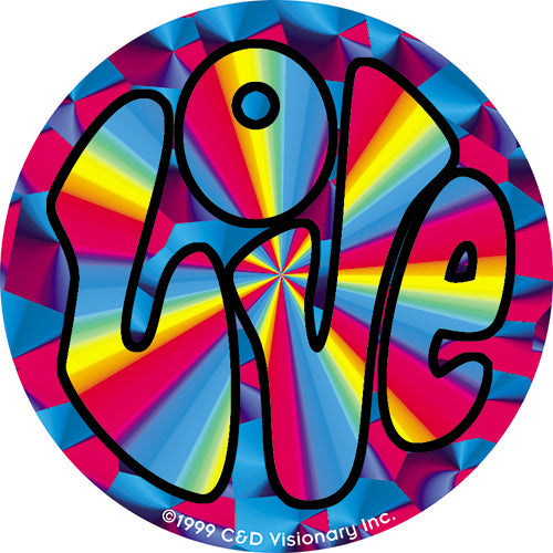 Love 3" Round Sticker - 6 pc prepack