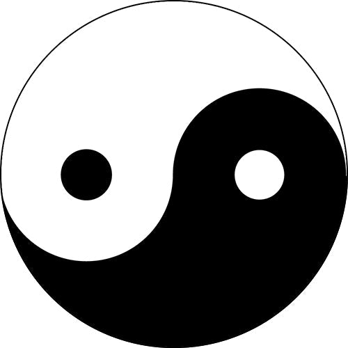 Yin Yang 3" Round Sticker - 6 pc prepack