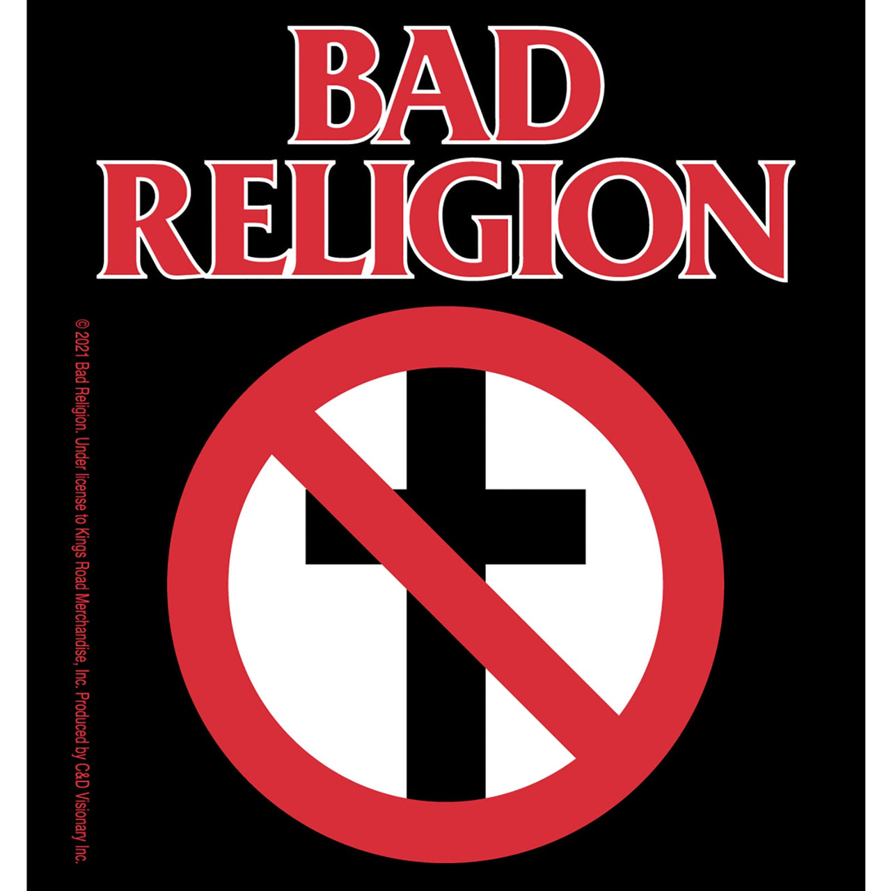Bad Religion No Cross 3.5"x4" Sticker - 6 pc prepack
