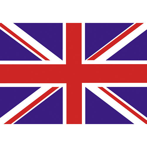 British Flag 4"x2.75"Sticker - 6 pc prepack
