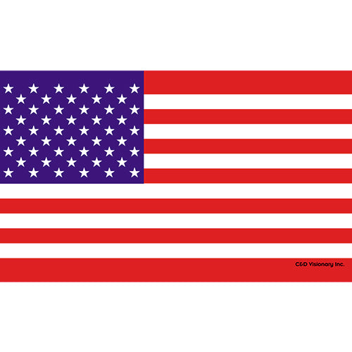 American Flag 5"x2.75" Sticker - 6 pc prepack