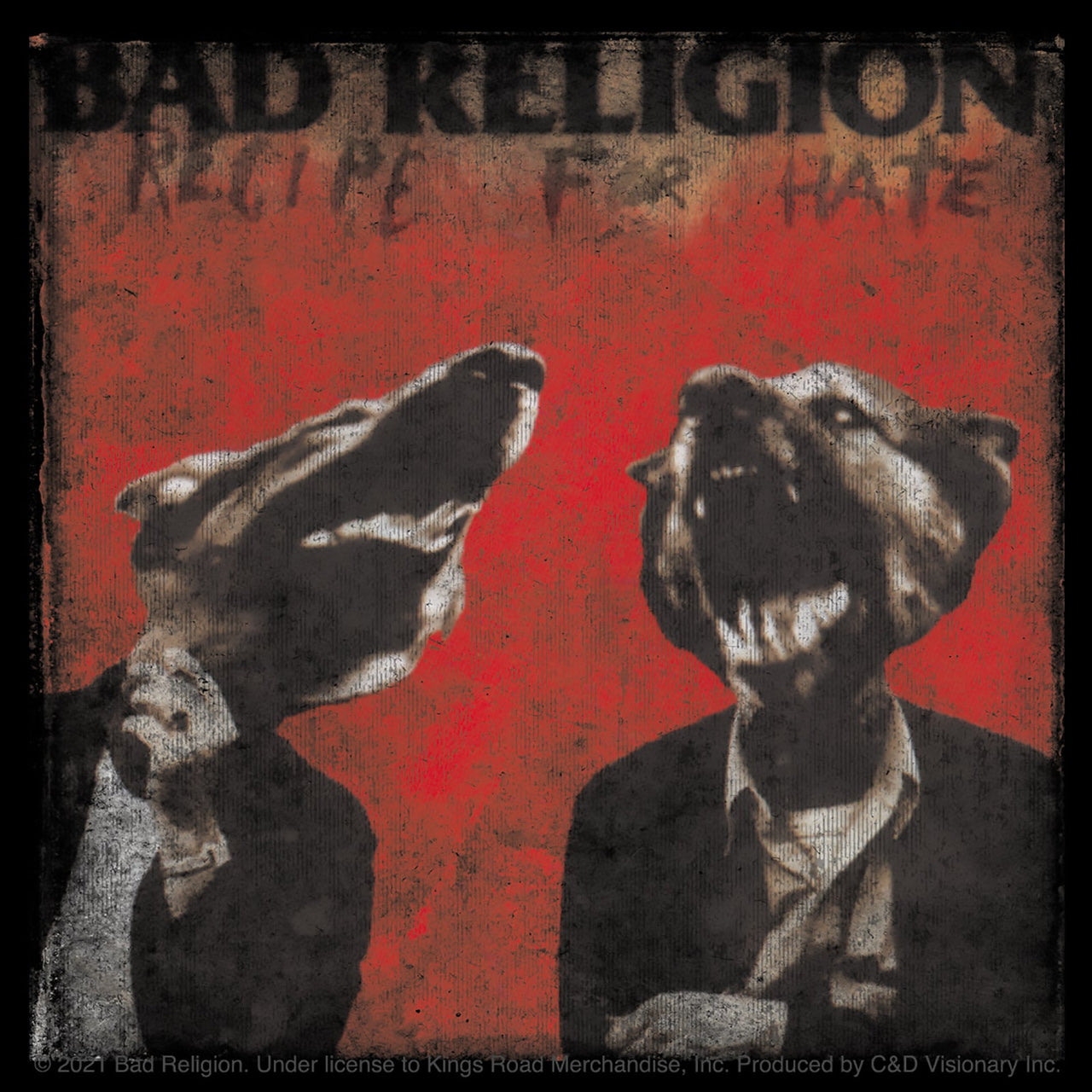 Bad Religion Recipe for Hate 4"x4" Sticker - 6 pc prepack
