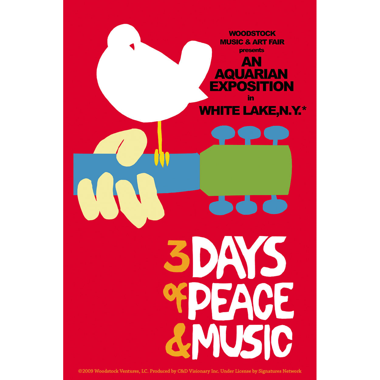 Woodstock Classic 3"x4.5" Sticker - 6 pc prepack