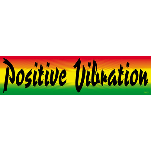 Positive Vibration 8.25"x2.2" Sticker - 6 pc prepack
