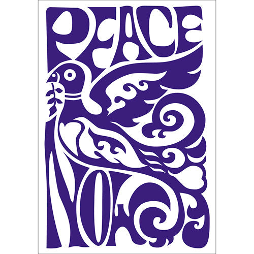 Peace Now Dove 3.5"x5" Sticker - 6 pc prepack