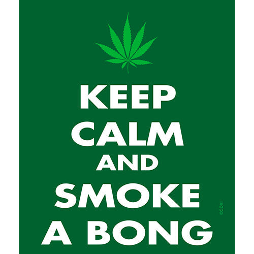 Keep Calm Smoke A Bong 4"x5" Sticker - 6 pc prepack