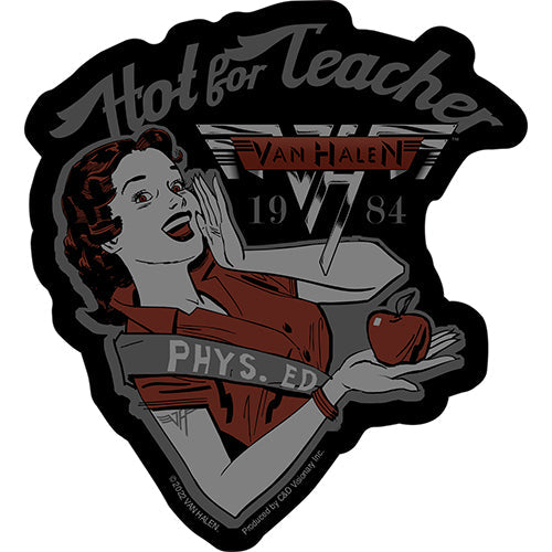 Van Halen Hot For Teacher 4.7"x5.15" Sticker - 6 pc prepack