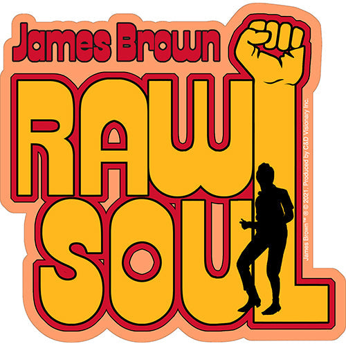 James Brown Raw Soul 4.6"x4.7" Sticker - 6 pc prepack