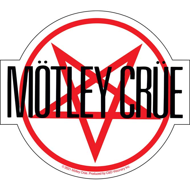 MÃ¶tley CrÃ¼e Star Logo 5.5â€x4.5" Sticker - 6 pc prepack