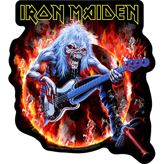 Iron Maiden Ring of Fire 4.25"x4.75" Sticker - 6 pc prepack