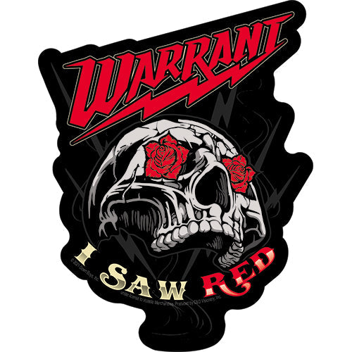 Warrant I Saw Red 4"x5" Sticker - 6 pc prepack