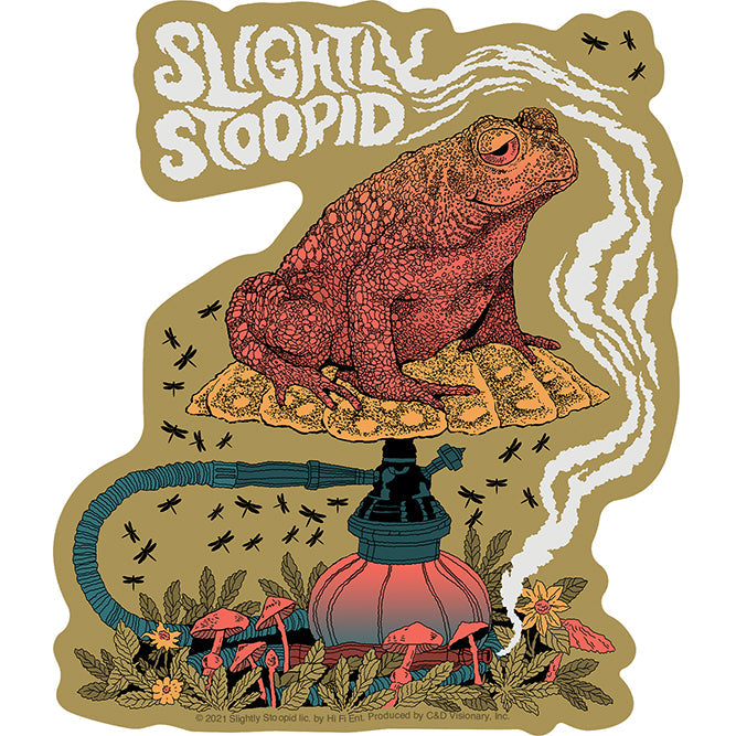 Slightly Stoopid Methane Toad 4.5"x5.25" Sticker - 6 pc prepack