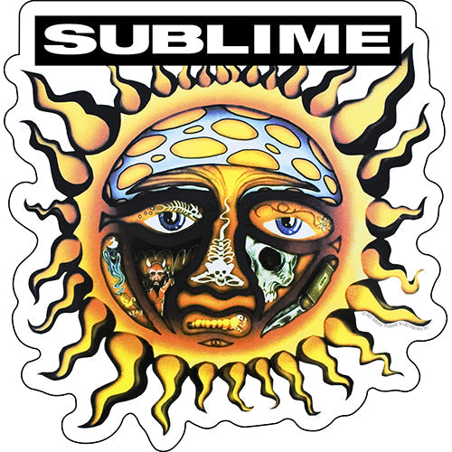 Sublime Sun Logo 4.9"x5" Sticker - 6 pc prepack