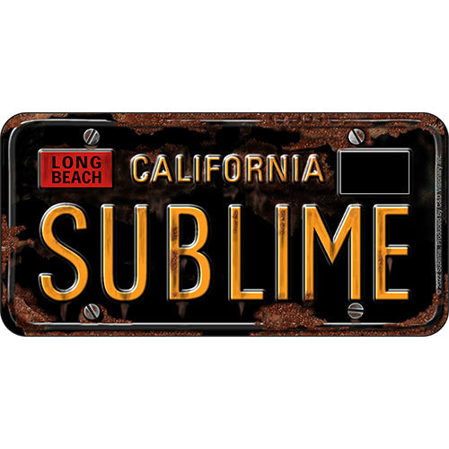 Sublime License Plate 5"x2.5" Sticker - 6 pc prepack