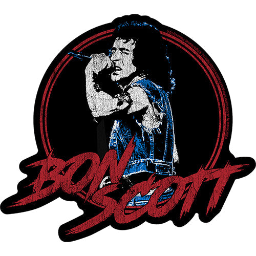 Bon Scott Singing 4.5"x5" Sticker - 6 pc prepack