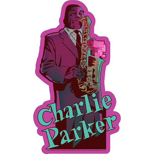 Charlie Parker Sax Vibes 3.125"x5.5" Sticker - 6 pc prepack