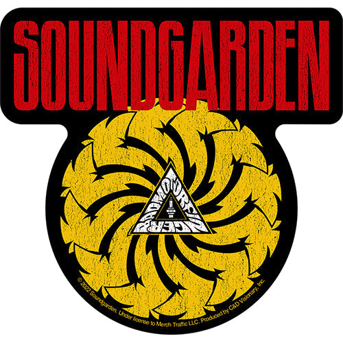 Soundgarden Yellow Bad Motorfinger 5"x4.75" Sticker - 6 pc prepack