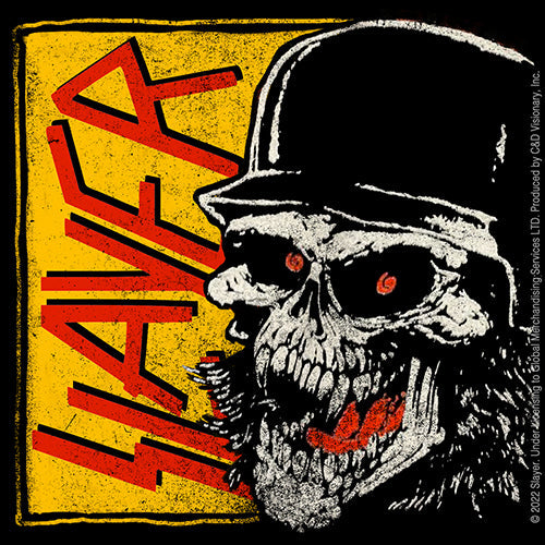 Slayer Laughing Skull 4"x4" Sticker - 6 pc prepack