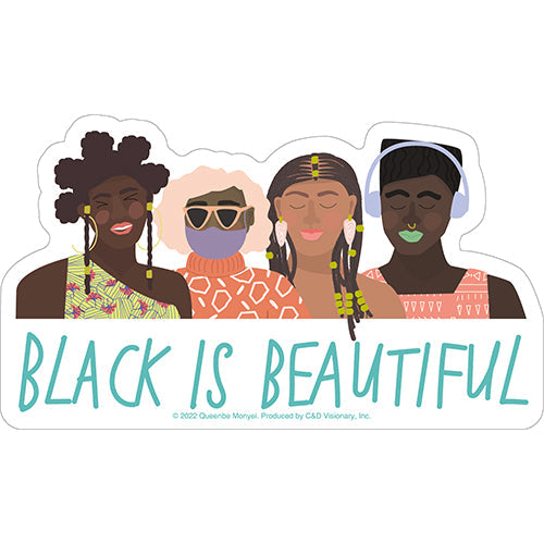 Queenbe Monyei Black Is Beautiful 6"x3.5" Sticker - 6 pc prepack