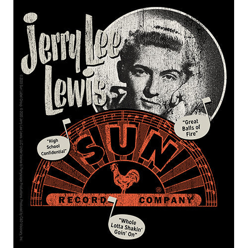 Jerry Lee Lewis Orange 4"x4.5" Sticker - 6 pc prepack