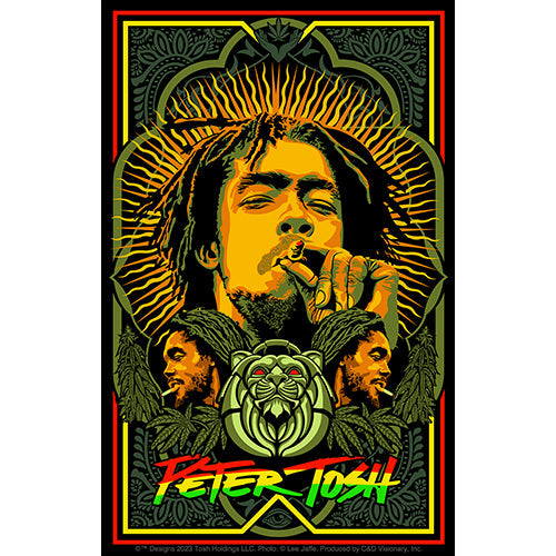 Peter Tosh Blazing 3.5"x5.5" Sticker - 6 pc prepack