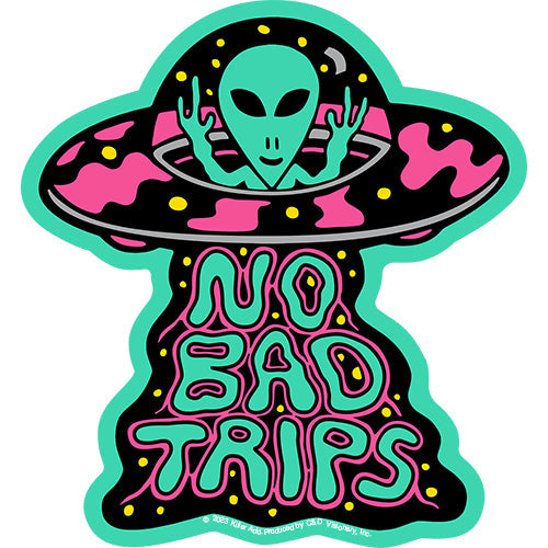 Killer Acid No Bad Trips 4.6"x5" Sticker - 6 pc prepack