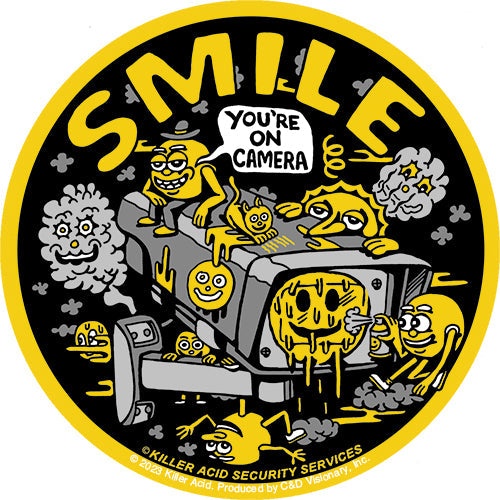 Killer Acid You're On Camera 4" Sticker - 6 pc prepack